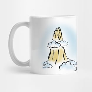 Mountain and clouds Mug